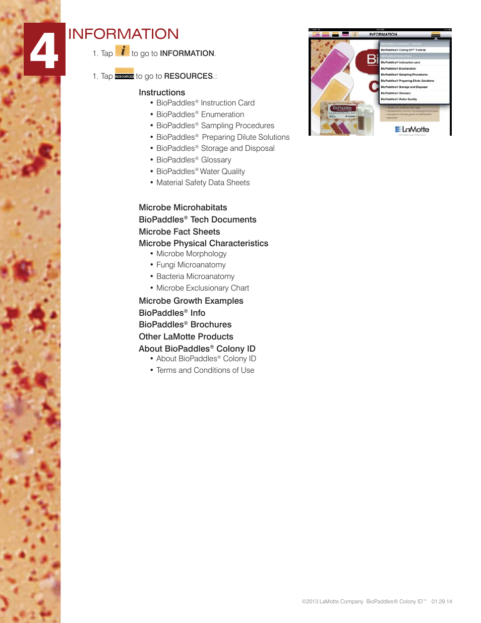 Information | Carolina BioPaddles Colony ID App User Manual | Page 6 / 6