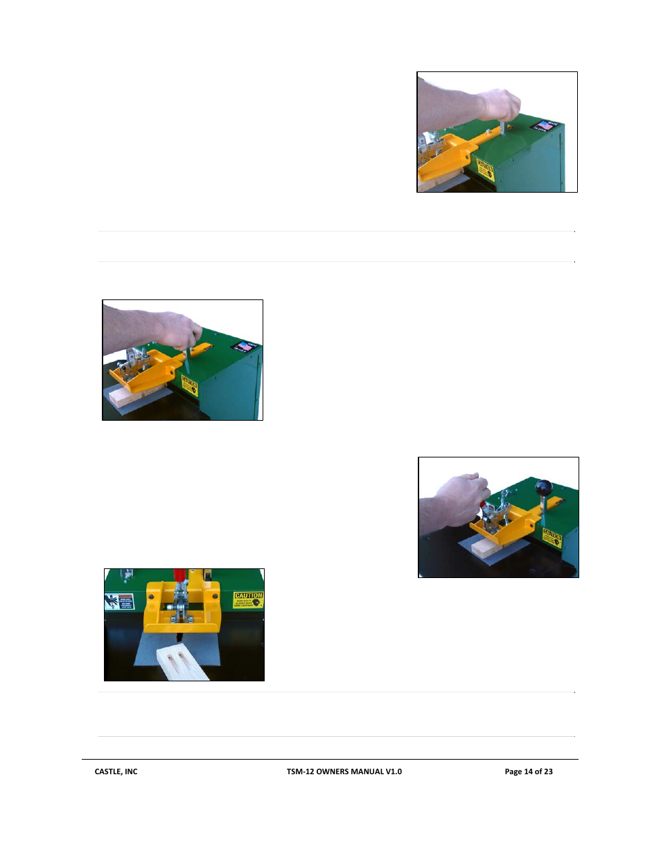 Castle TSM-12 User Manual | Page 14 / 23