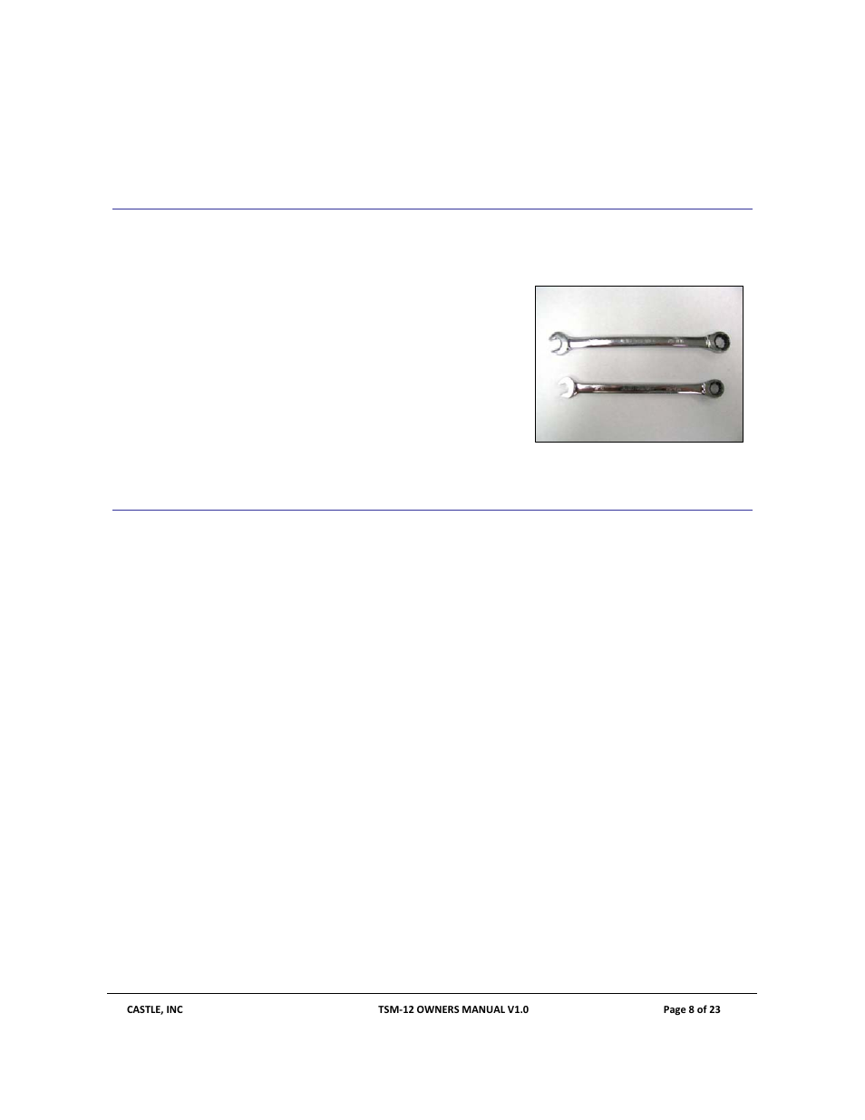 3 tools, 4 machine requirements, Ools | Achine, Equirements | Castle TSM-12 User Manual | Page 8 / 23