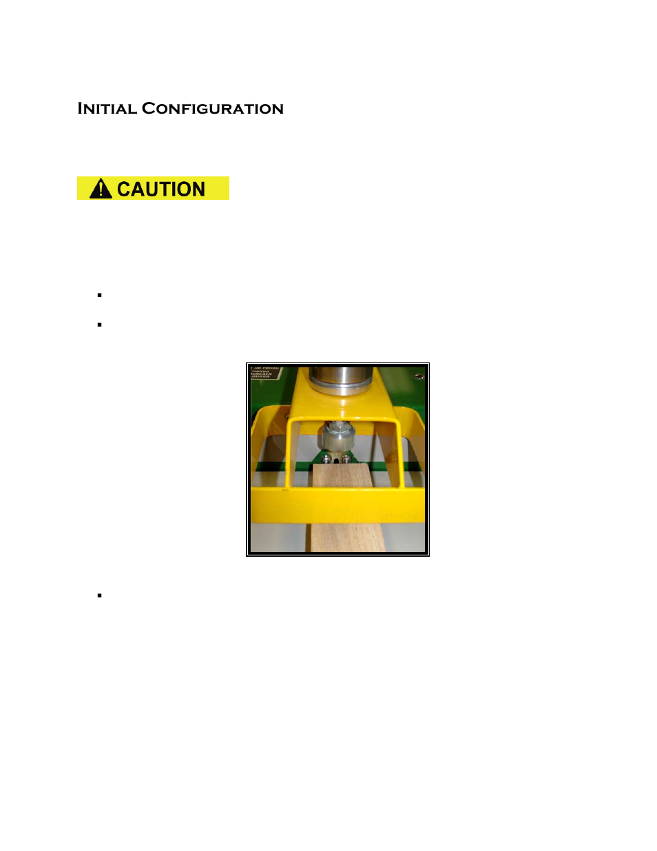 Initial configuration | Castle TSM-21 Serial 61076 to 64233 (Parker) Operator Manual User Manual | Page 13 / 36