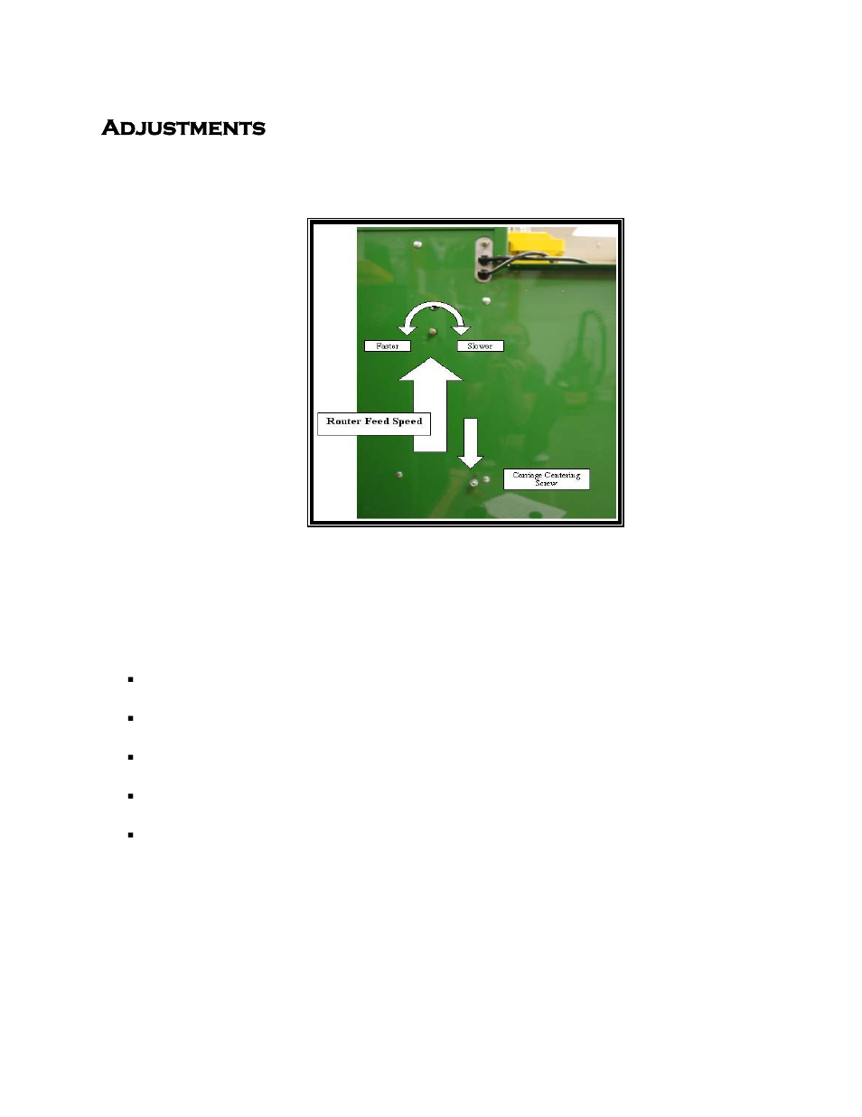 Adjustments, Important | Castle TSM-21 Serial 61076 to 64233 (Parker) Operator Manual User Manual | Page 15 / 36