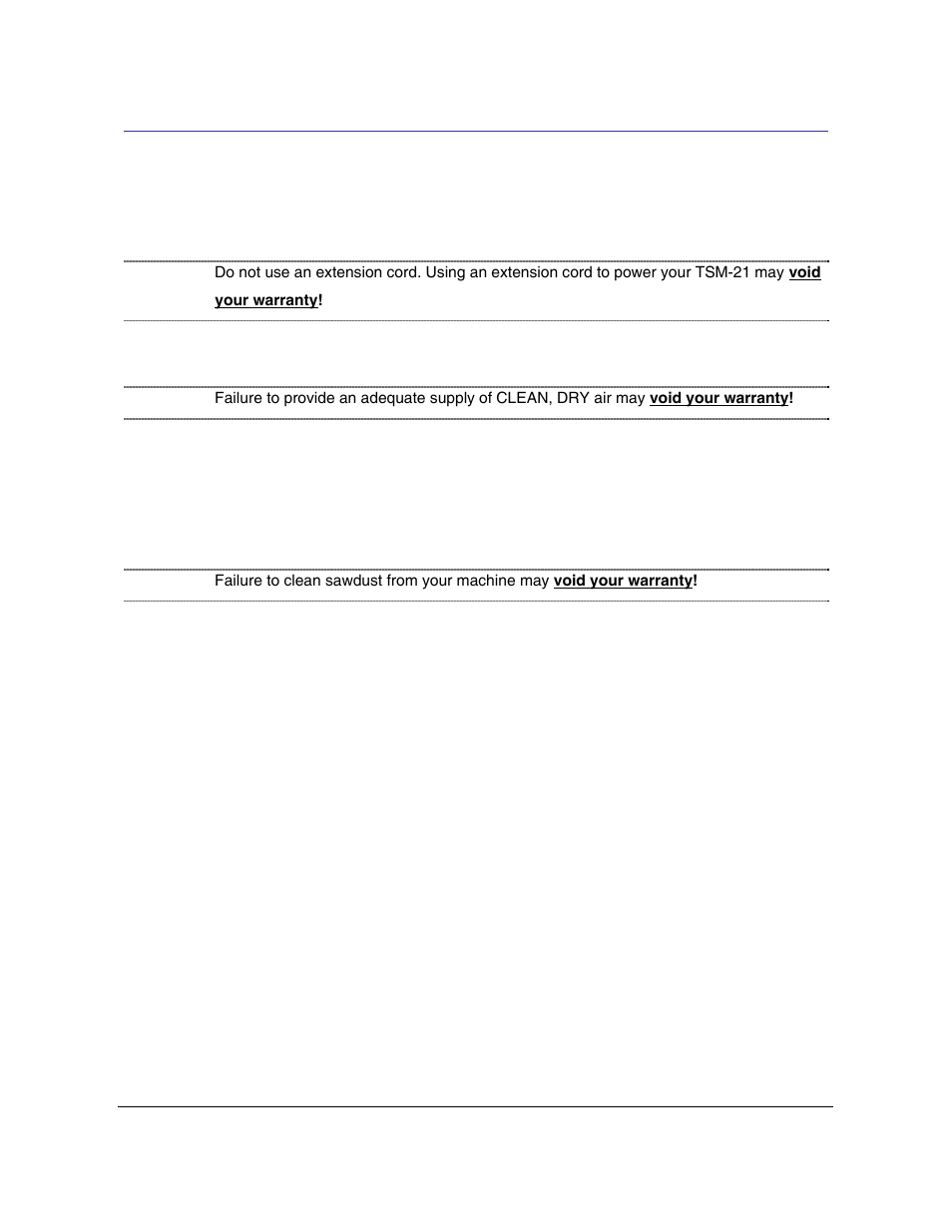 3 machine requirements | Castle TSM-21 Serial 64234 and above (Bosch) Operator Manual User Manual | Page 11 / 41