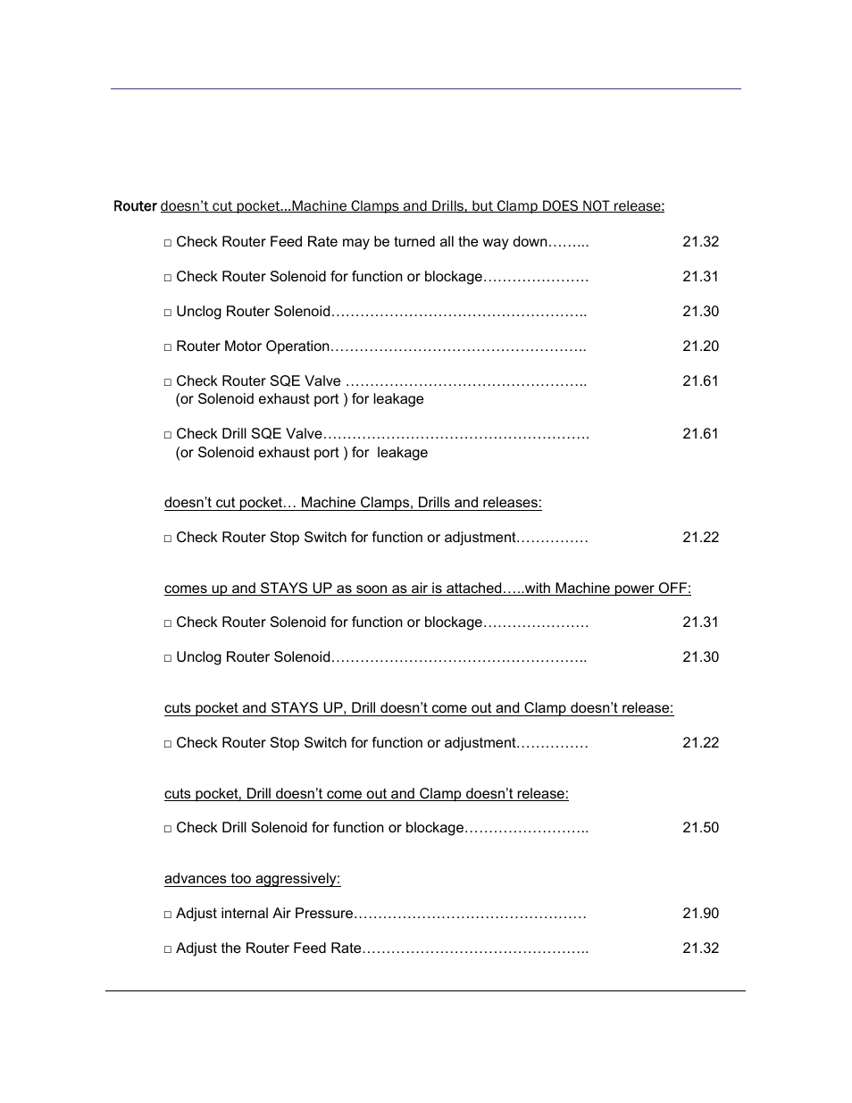 2 router operation, Outer, Peration | Castle TSM-21 Diagnostic Manual User Manual | Page 12 / 63