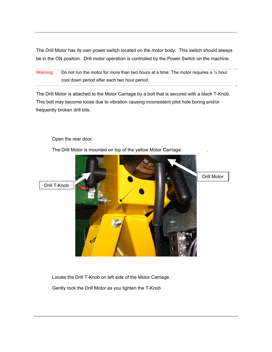 13 drill motor operation 21.40, 1 tightening the drill motor, Rill | Otor, Peration | Castle TSM-21 Diagnostic Manual User Manual | Page 33 / 63