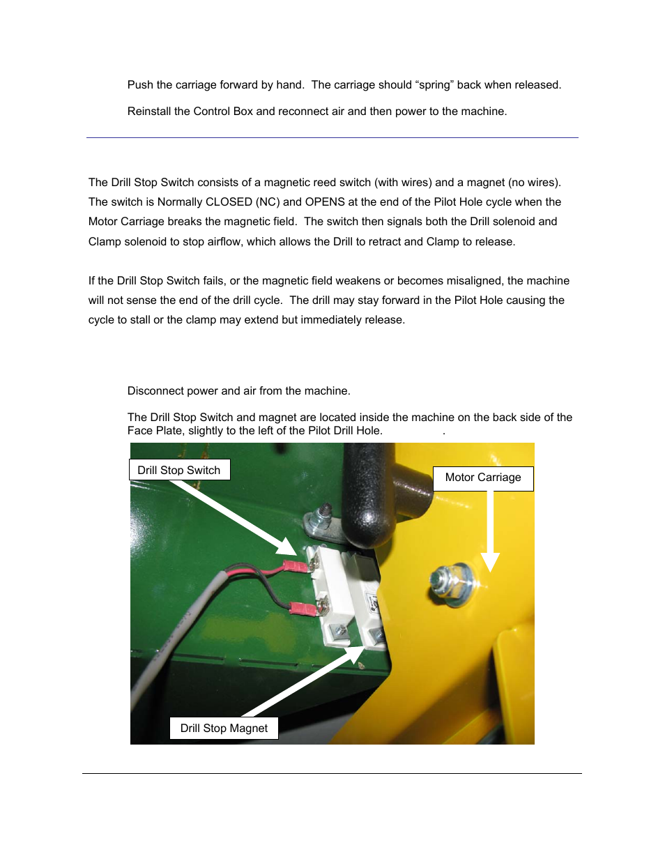 16 drill stop switch (nc) 21.43, 1 testing steps, Rill | Witch | Castle TSM-21 Diagnostic Manual User Manual | Page 37 / 63
