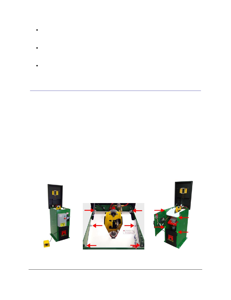 3 swing front access: how to open your machine | Castle TSM-35 Operator Manual User Manual | Page 31 / 33