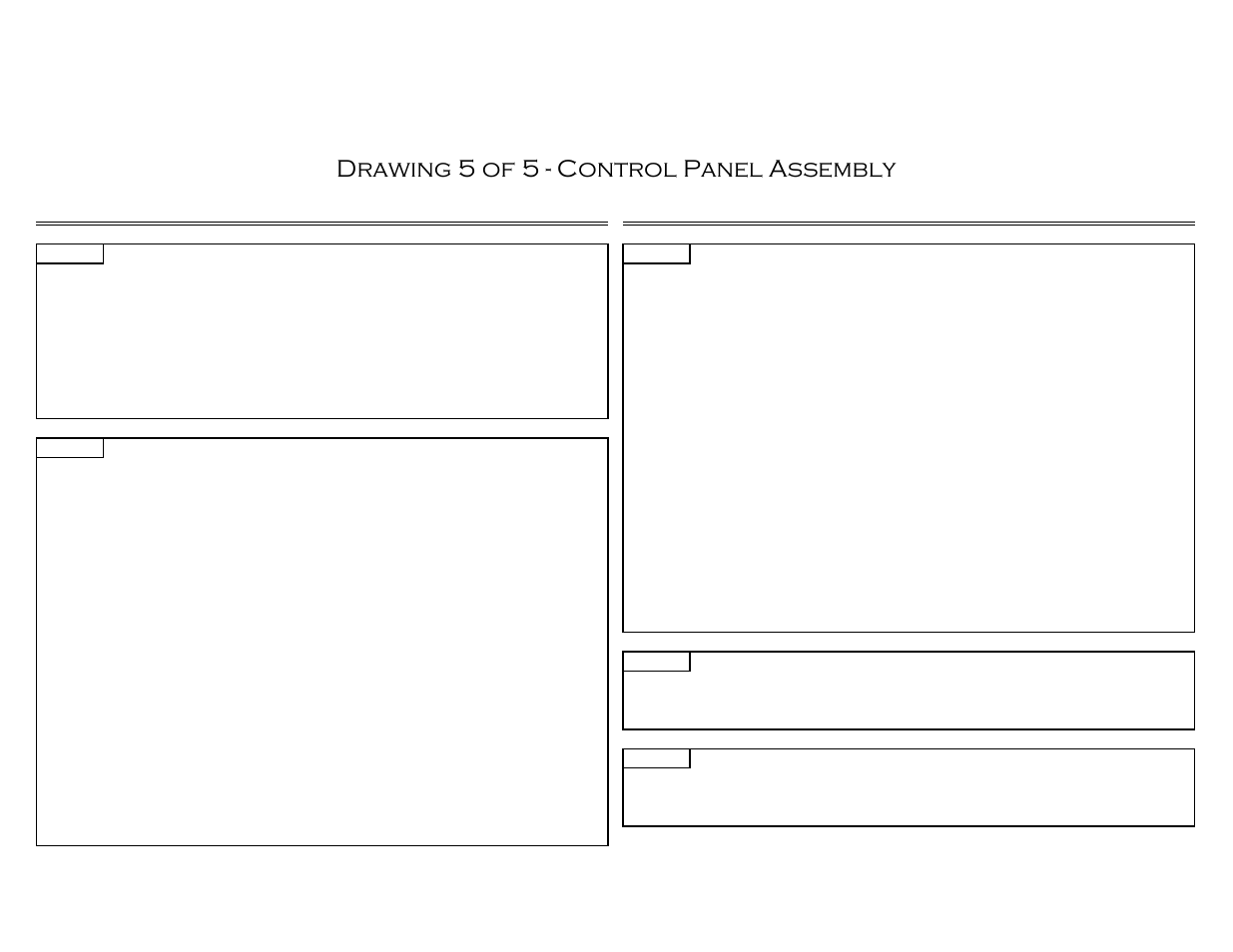 5of5(2), Drawing 5 of 5 - control panel assembly | Castle TSM-35 Serial 61825 and 63657 Assembly Drawing & Parts User Manual | Page 12 / 13