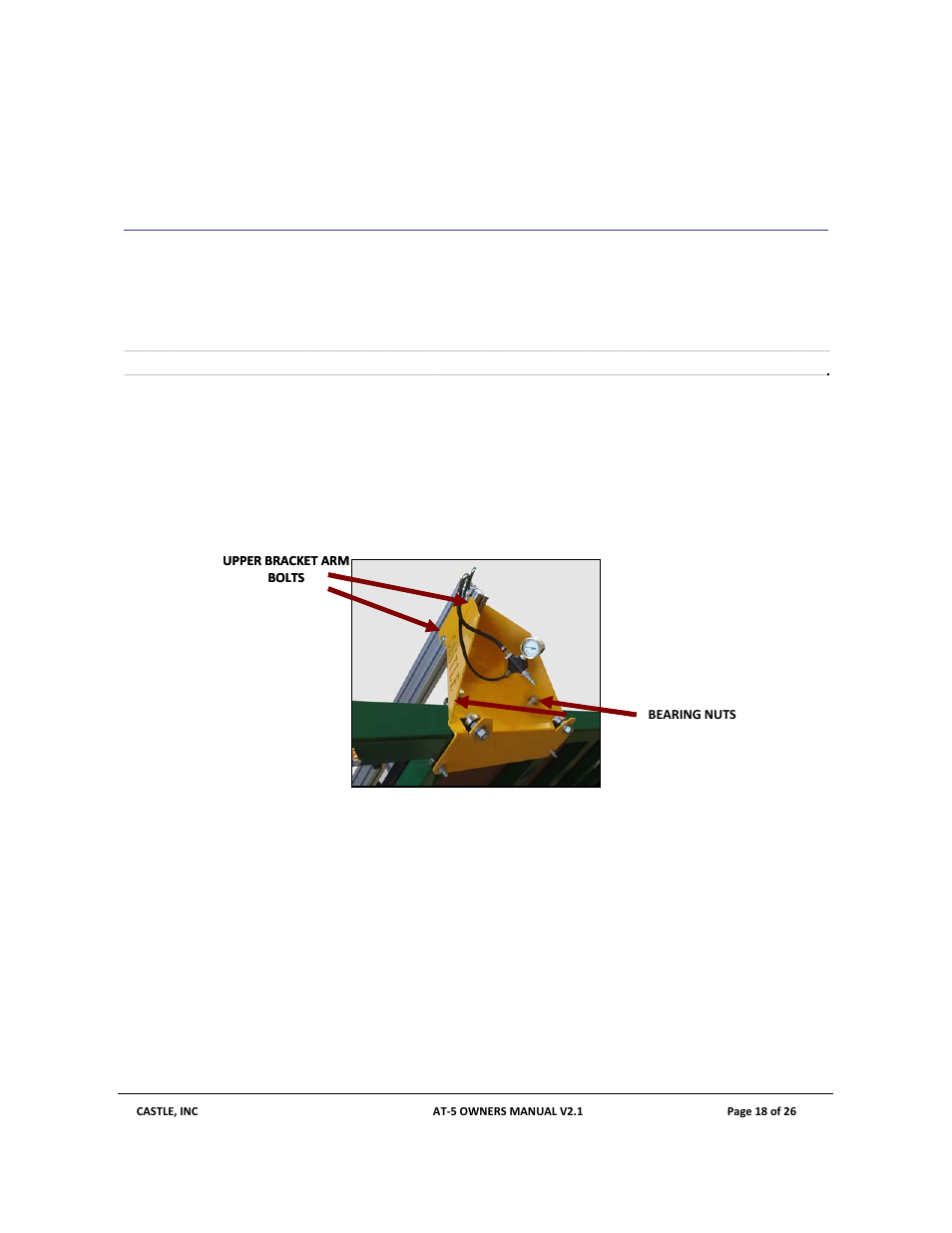 2 aligning the arm, Ligning the | Castle AT-5 User Manual | Page 18 / 26
