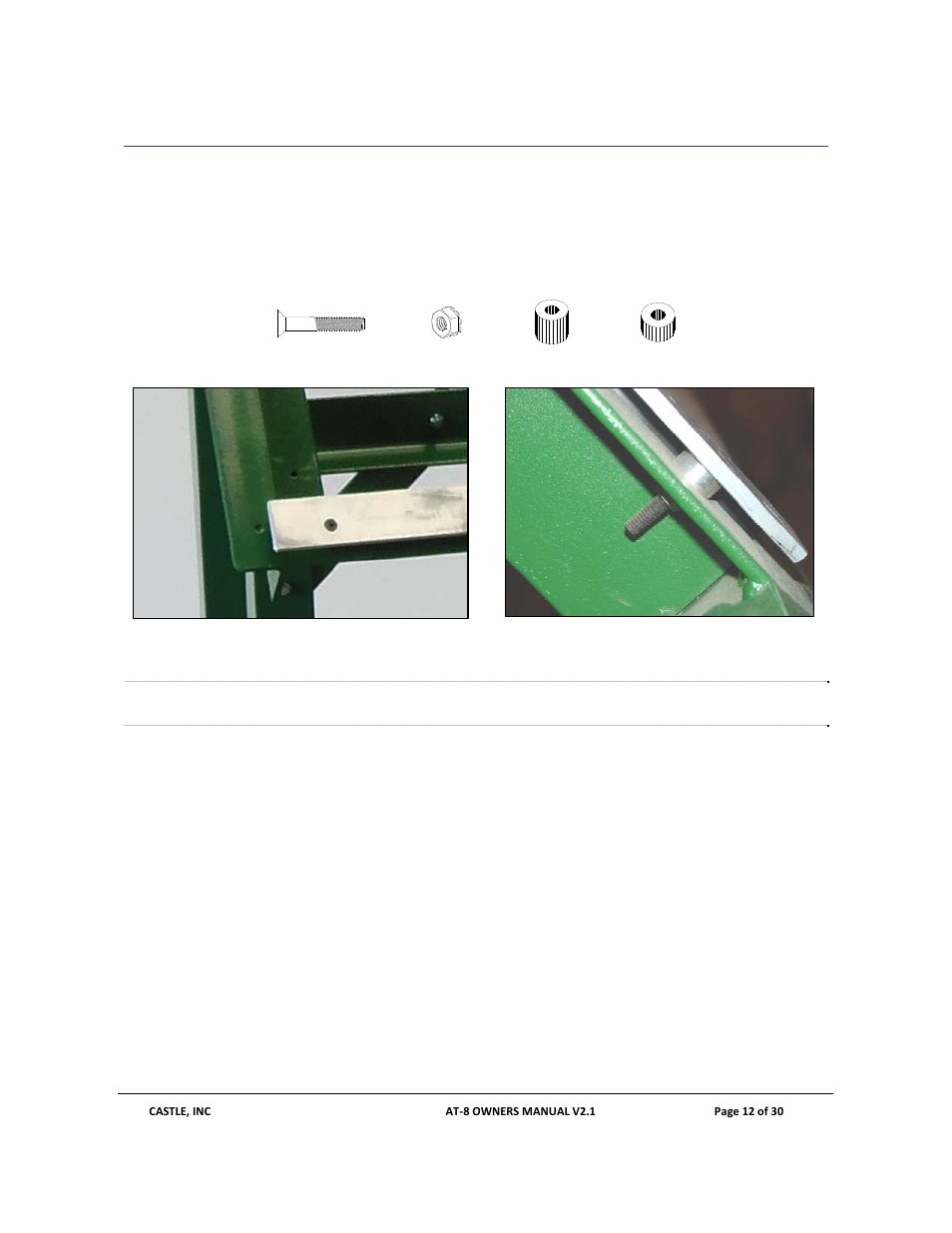 2 fence installation | Castle AT-8 Operator Manual User Manual | Page 12 / 30