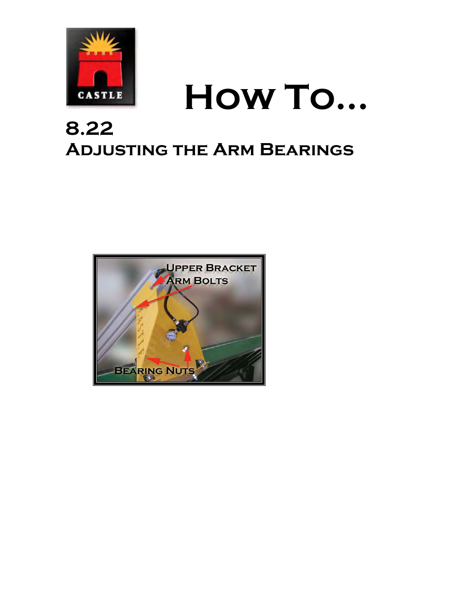 Adjusting the arm bearings, How to | Castle AT-8 Diagnostics Manual User Manual | Page 9 / 21