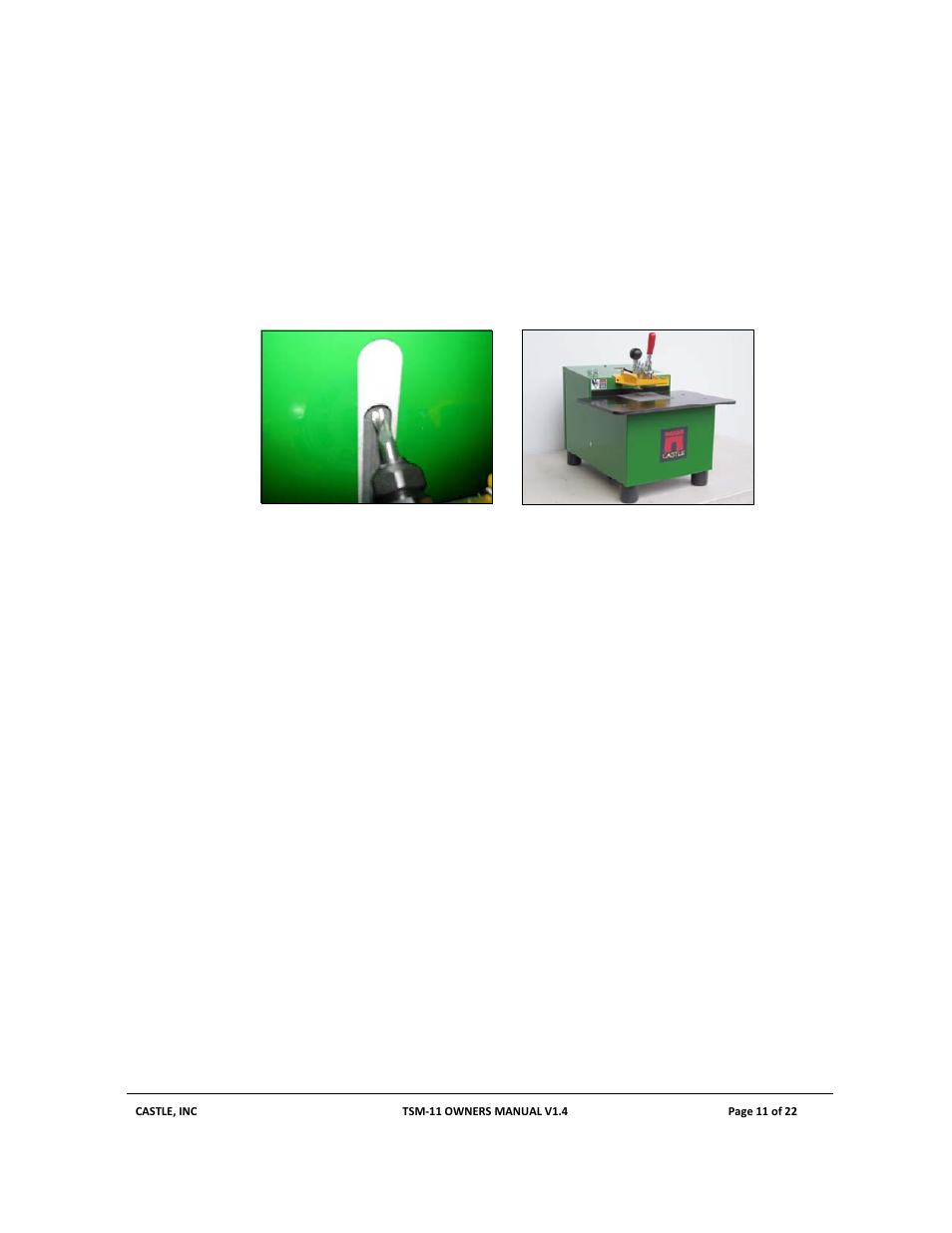 Castle TSM-11 User Manual | Page 11 / 22
