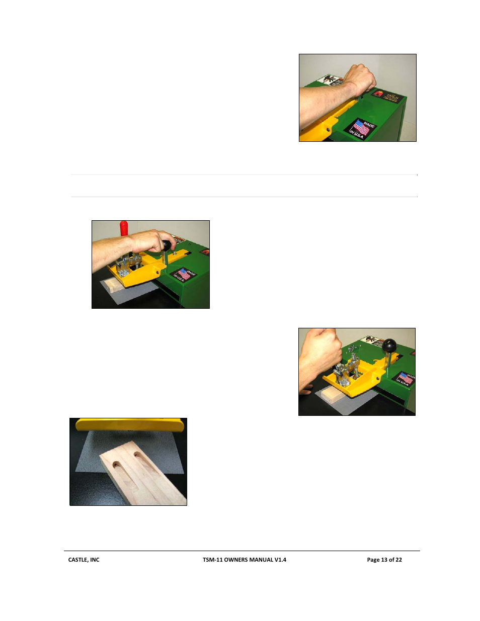 Castle TSM-11 User Manual | Page 13 / 22