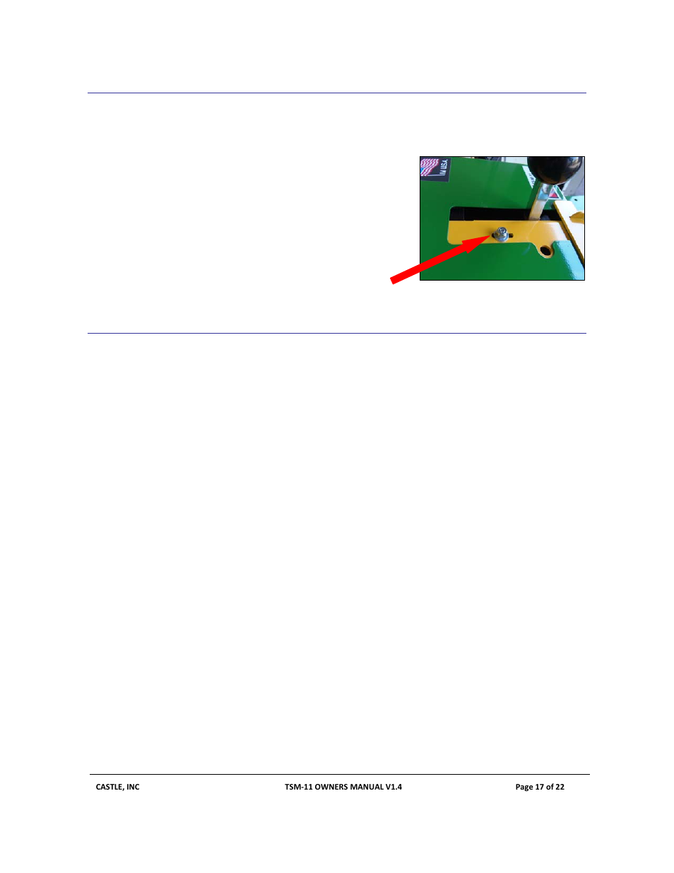 2 web adjustment, 3 adjusting for thinner material | Castle TSM-11 User Manual | Page 17 / 22