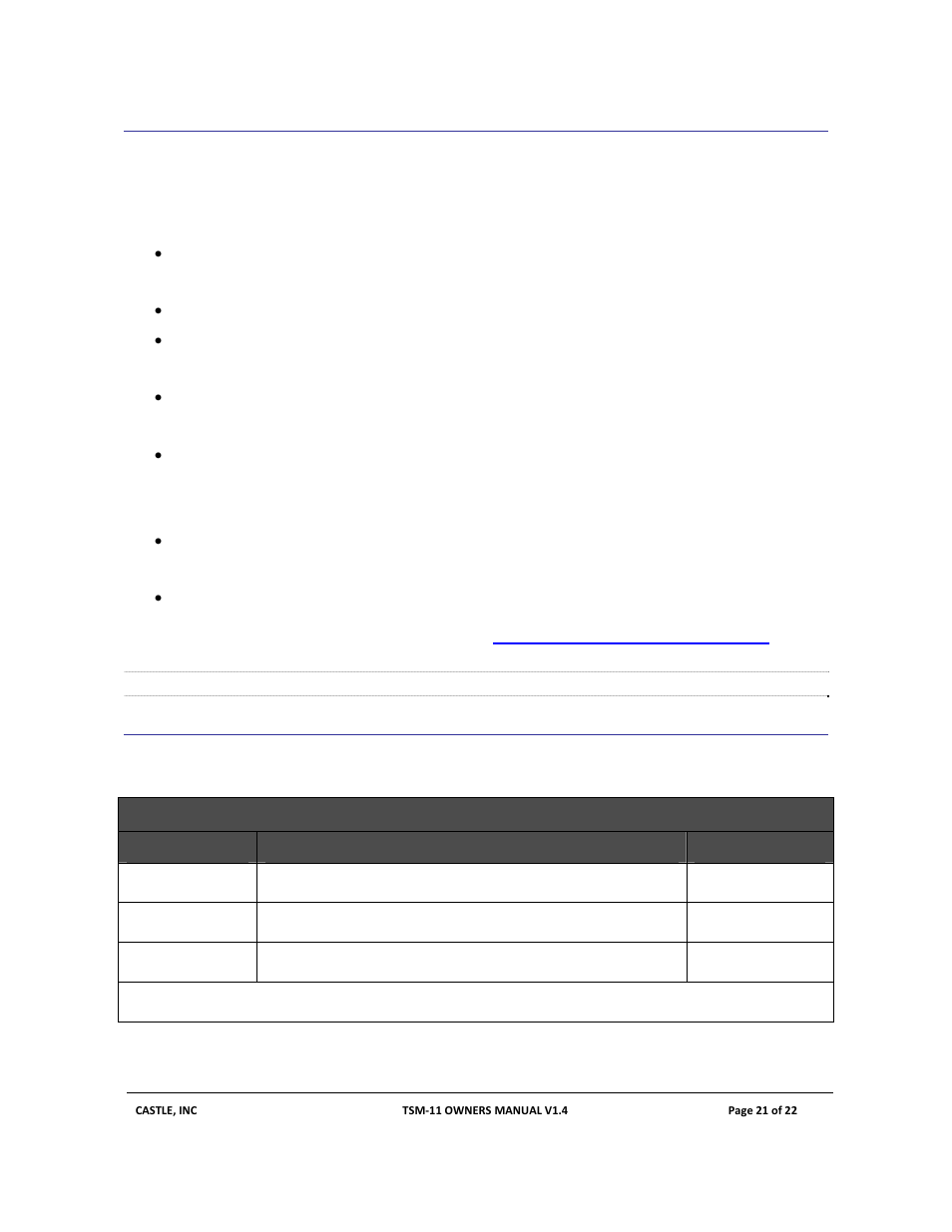 3 motors and bits, 4 serial no log | Castle TSM-11 User Manual | Page 21 / 22