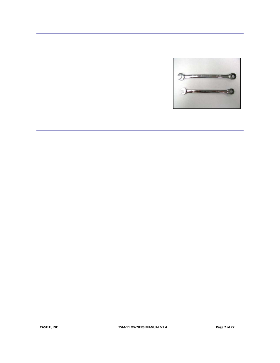 3 tools, 4 machine requirements | Castle TSM-11 User Manual | Page 7 / 22
