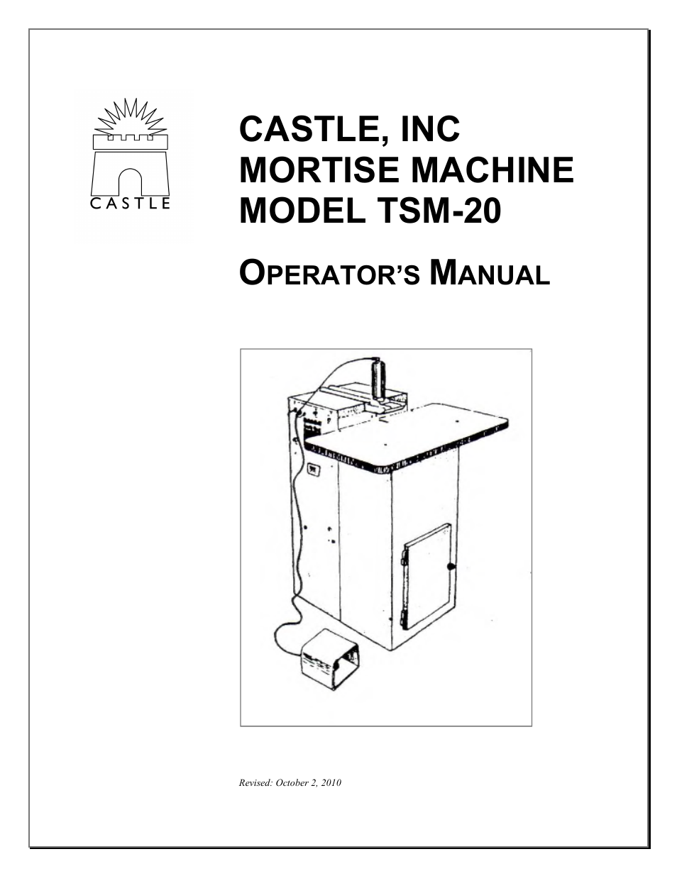 Castle TSM-20 Operator Manual User Manual | 7 pages