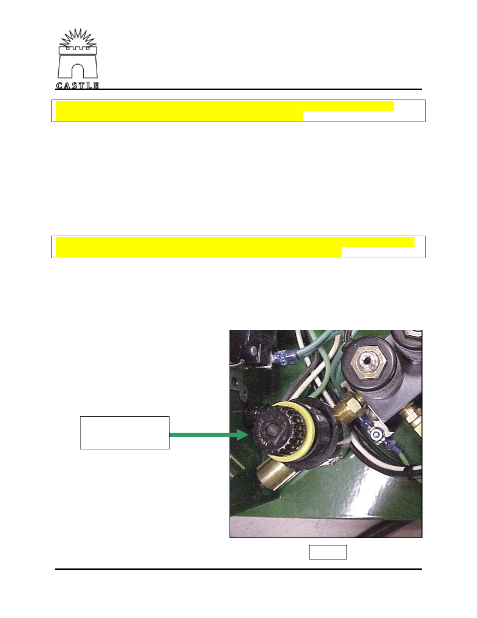 Internal air pressure regulator | Castle TSM-20 Operator Manual Addendum User Manual | Page 4 / 10