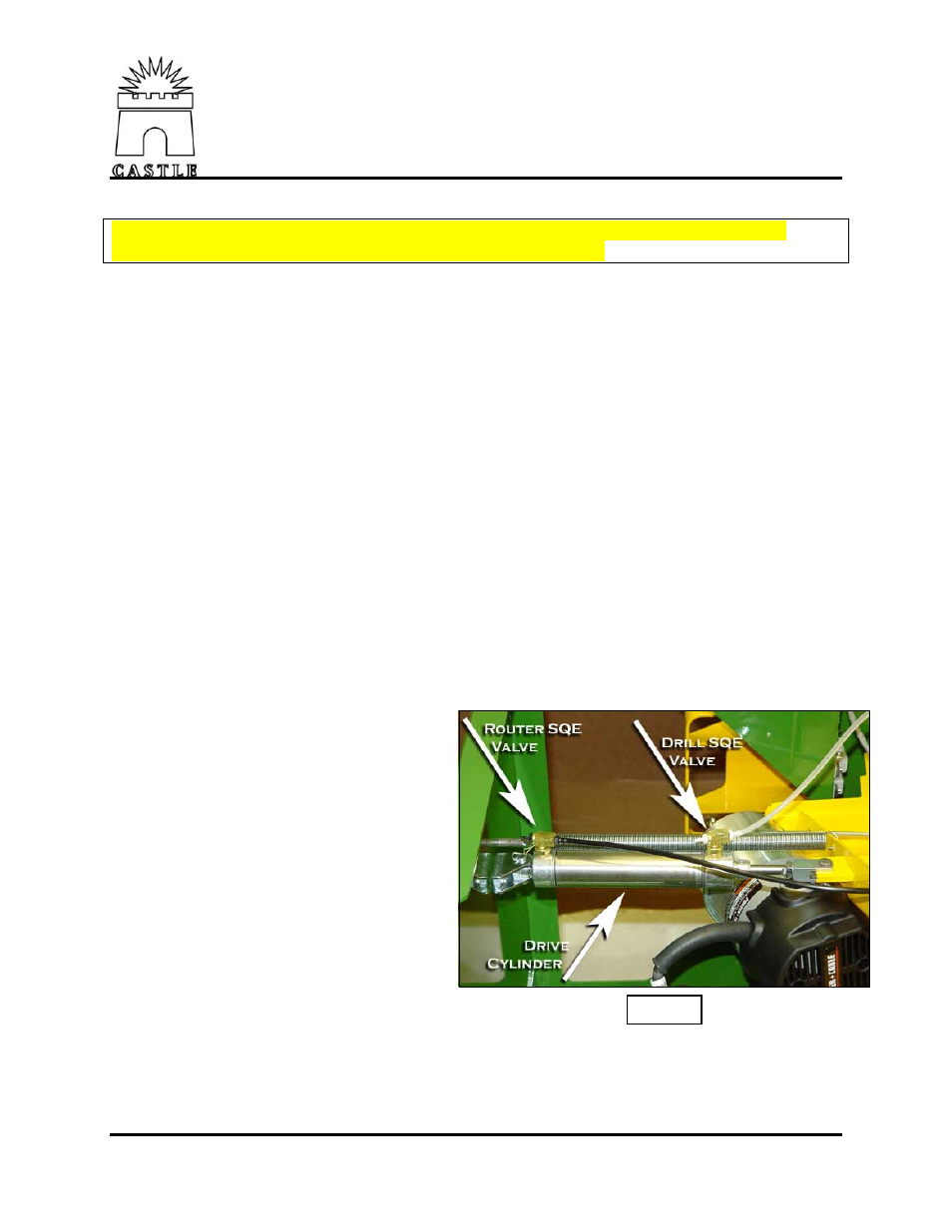 Drive cylinder sqe cleaning | Castle TSM-20 Operator Manual Addendum User Manual | Page 6 / 10
