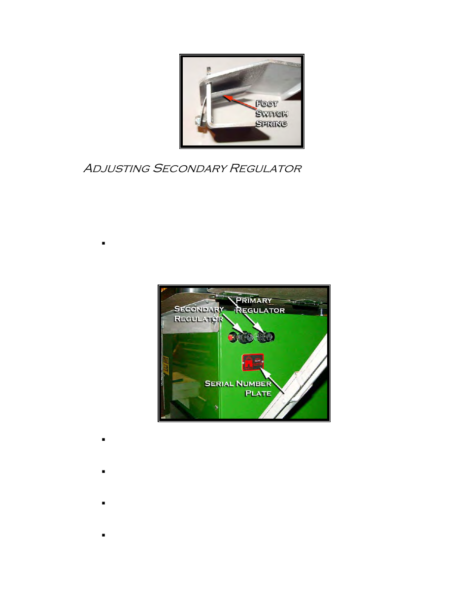 Adjusting secondary regulator | Castle LB-23 Operator Manual User Manual | Page 10 / 26