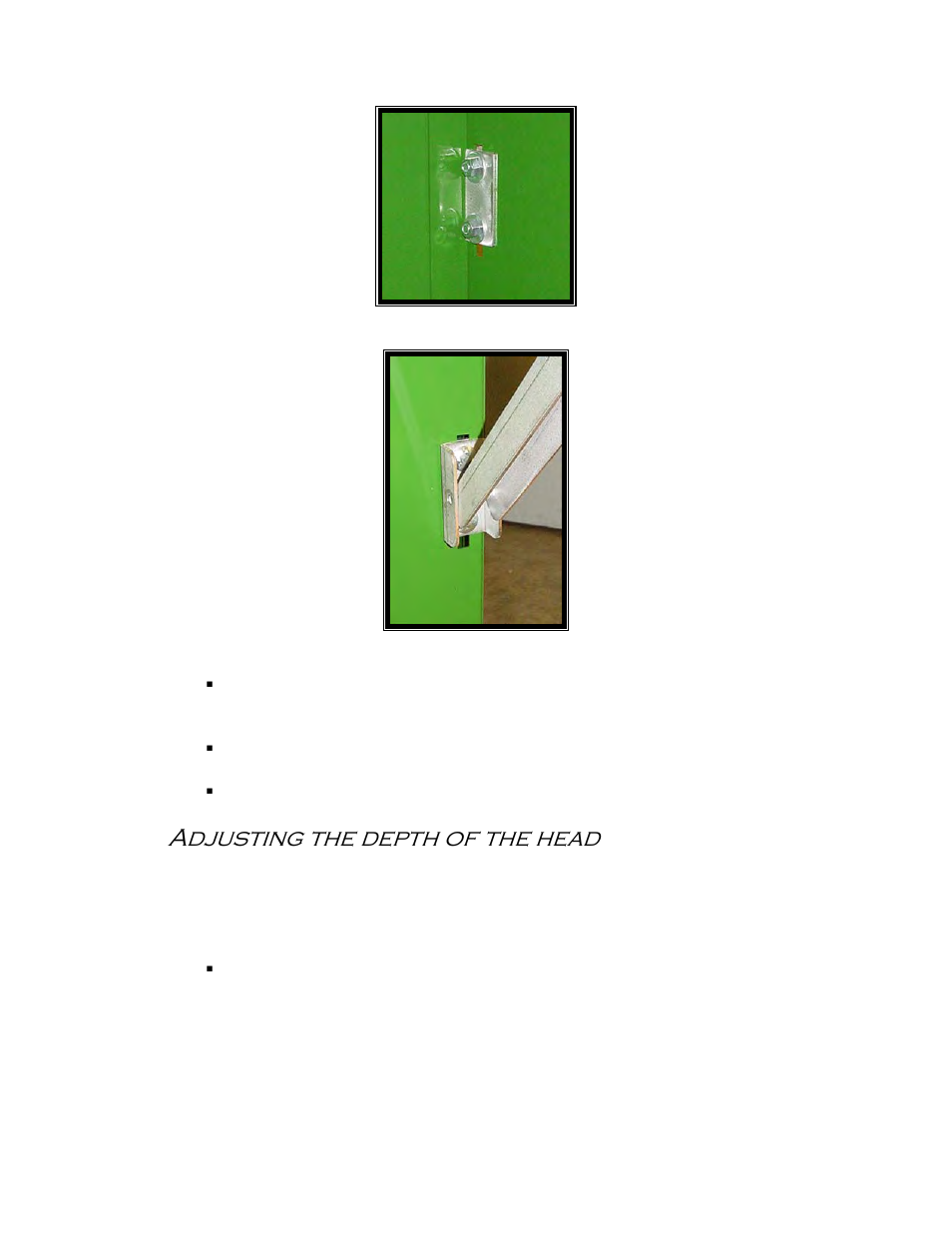 Adjusting the depth of the head | Castle LB-23 Operator Manual User Manual | Page 15 / 26