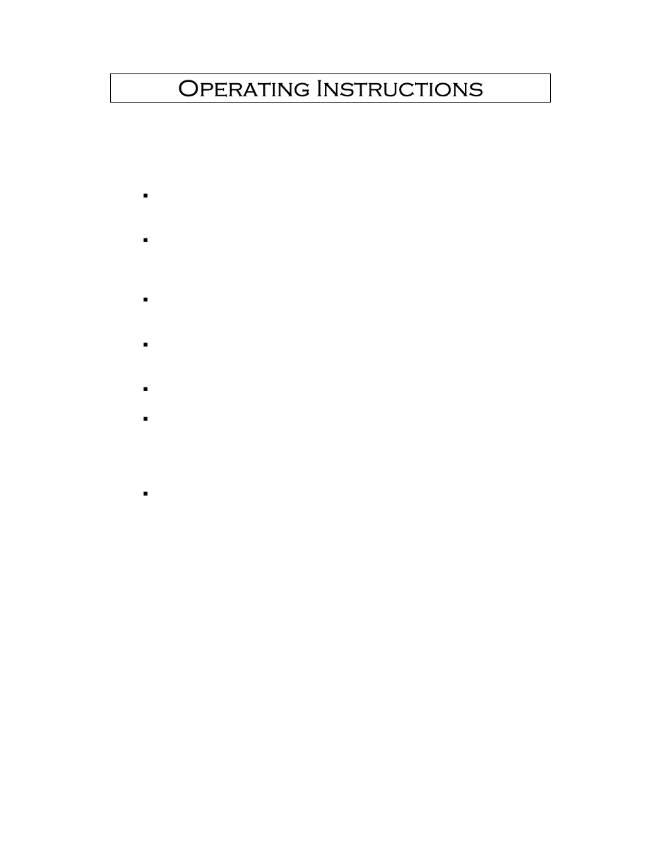 Operating instructions | Castle LB-23 Operator Manual User Manual | Page 7 / 26