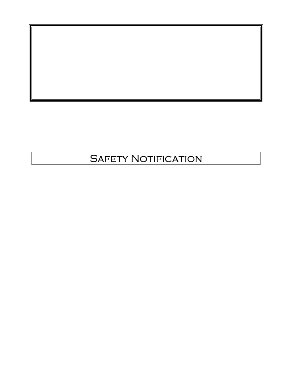 Safety notification | Castle 30 Express User Manual | Page 3 / 20