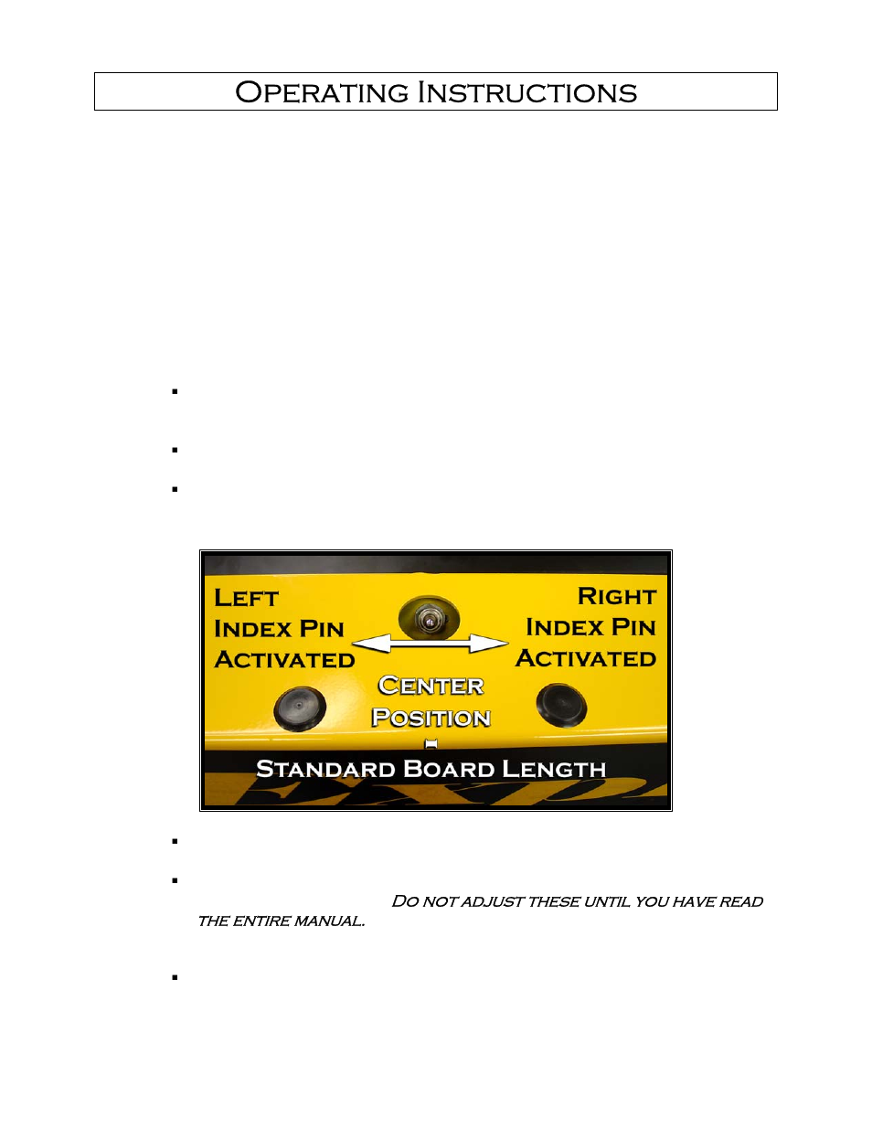 Operating instructions, Top view | Castle 30 Express User Manual | Page 8 / 20