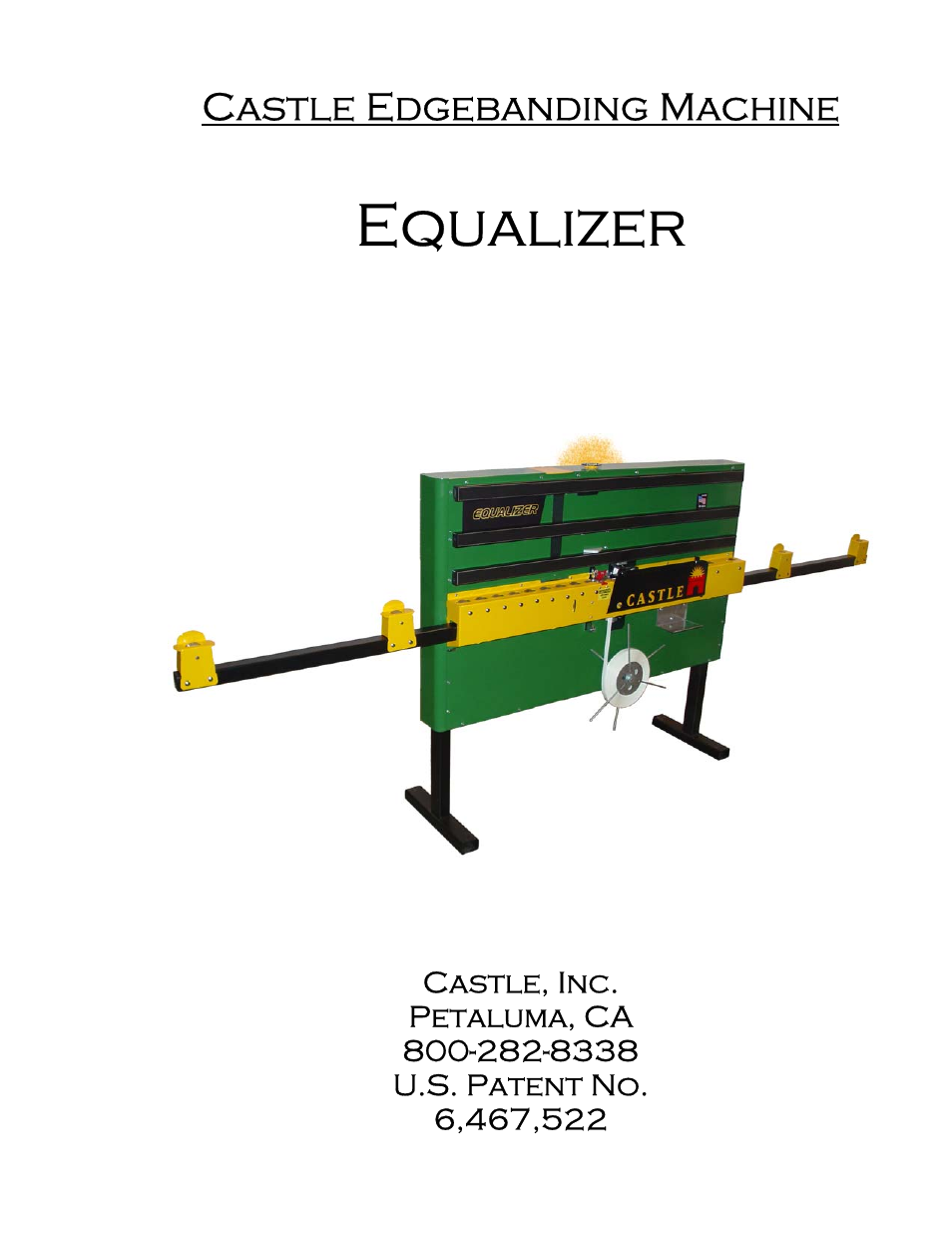 Castle Equalizer Edgebander User Manual | 28 pages