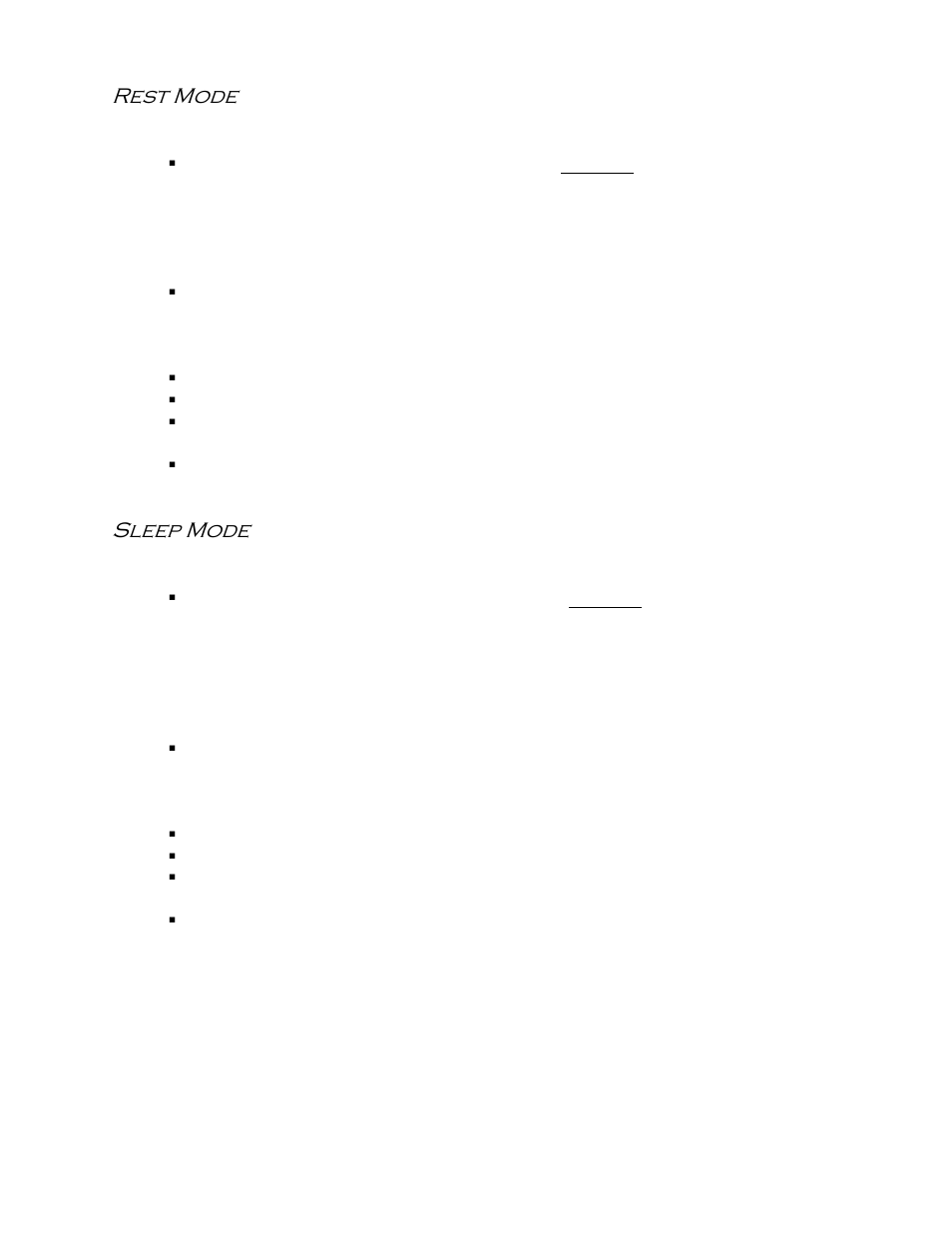 Rest mode, Sleep mode | Castle Equalizer Edgebander User Manual | Page 14 / 28