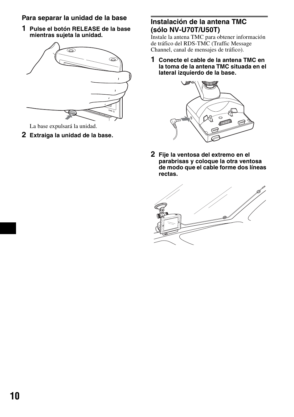 Instalación de la antena tmc (sólo nv-u70t/u50t) | Sony NV-U70T User Manual | Page 114 / 216