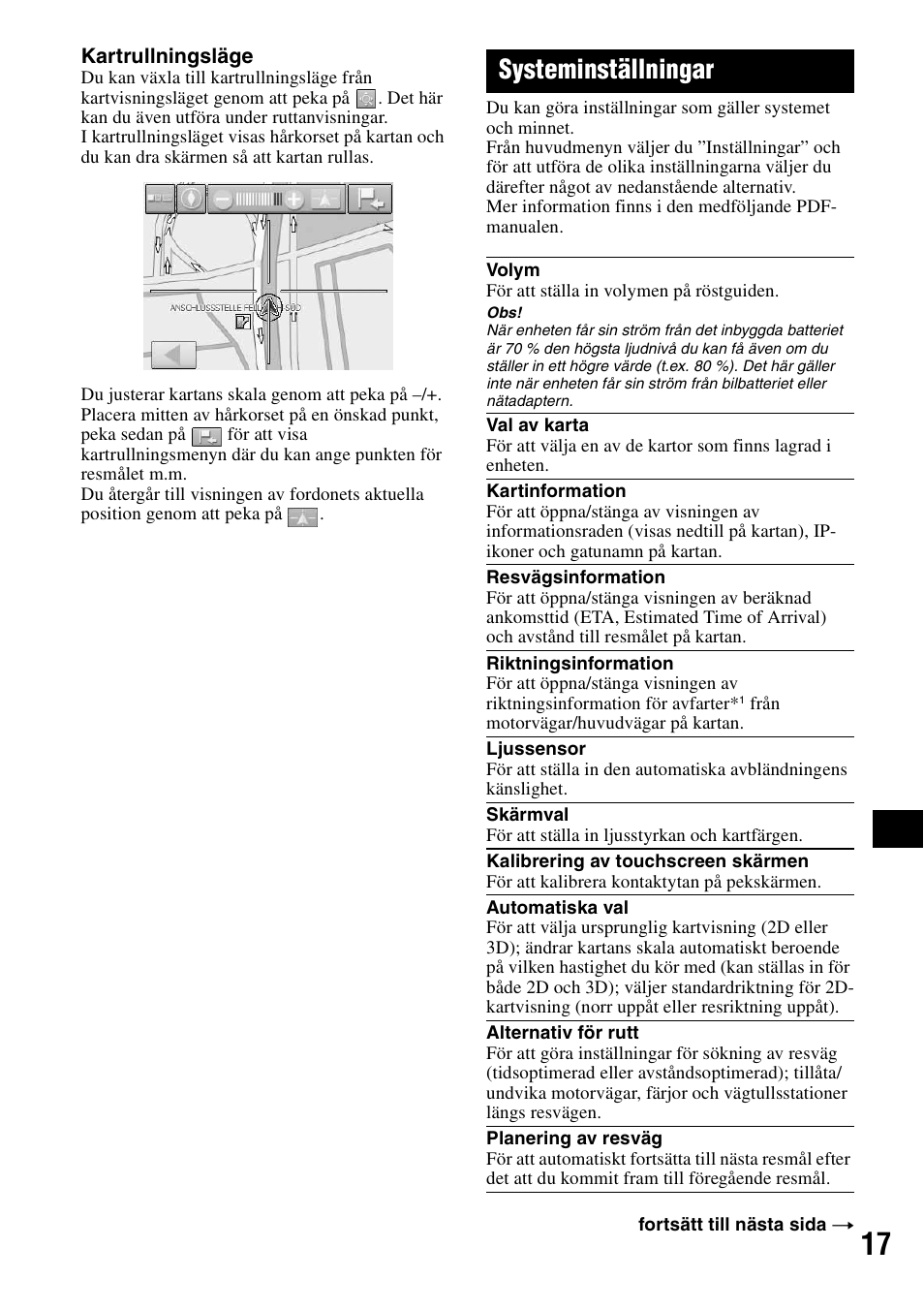 Systeminställningar | Sony NV-U70T User Manual | Page 143 / 216