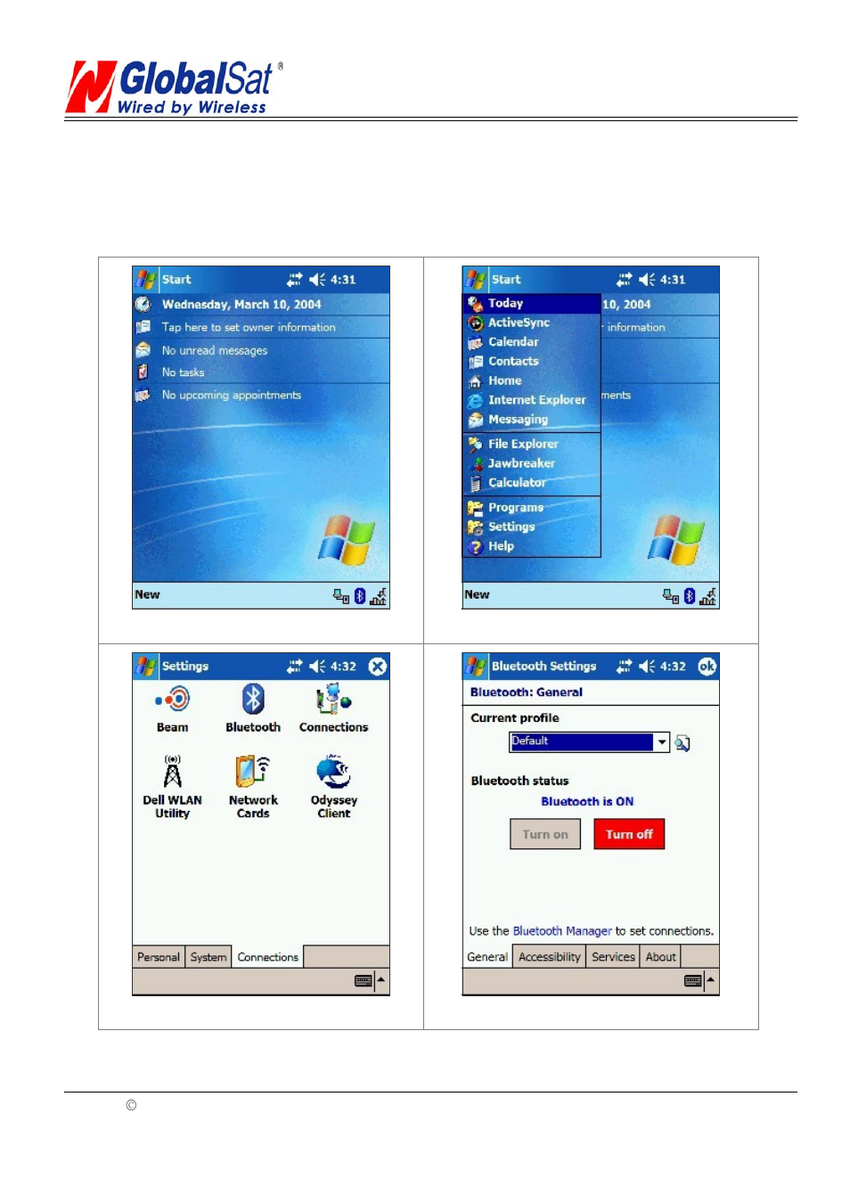 Troubleshooting, 1 connect bt-368 to a pocket pc | GLOBALSAT BT-368 User Manual | Page 10 / 14