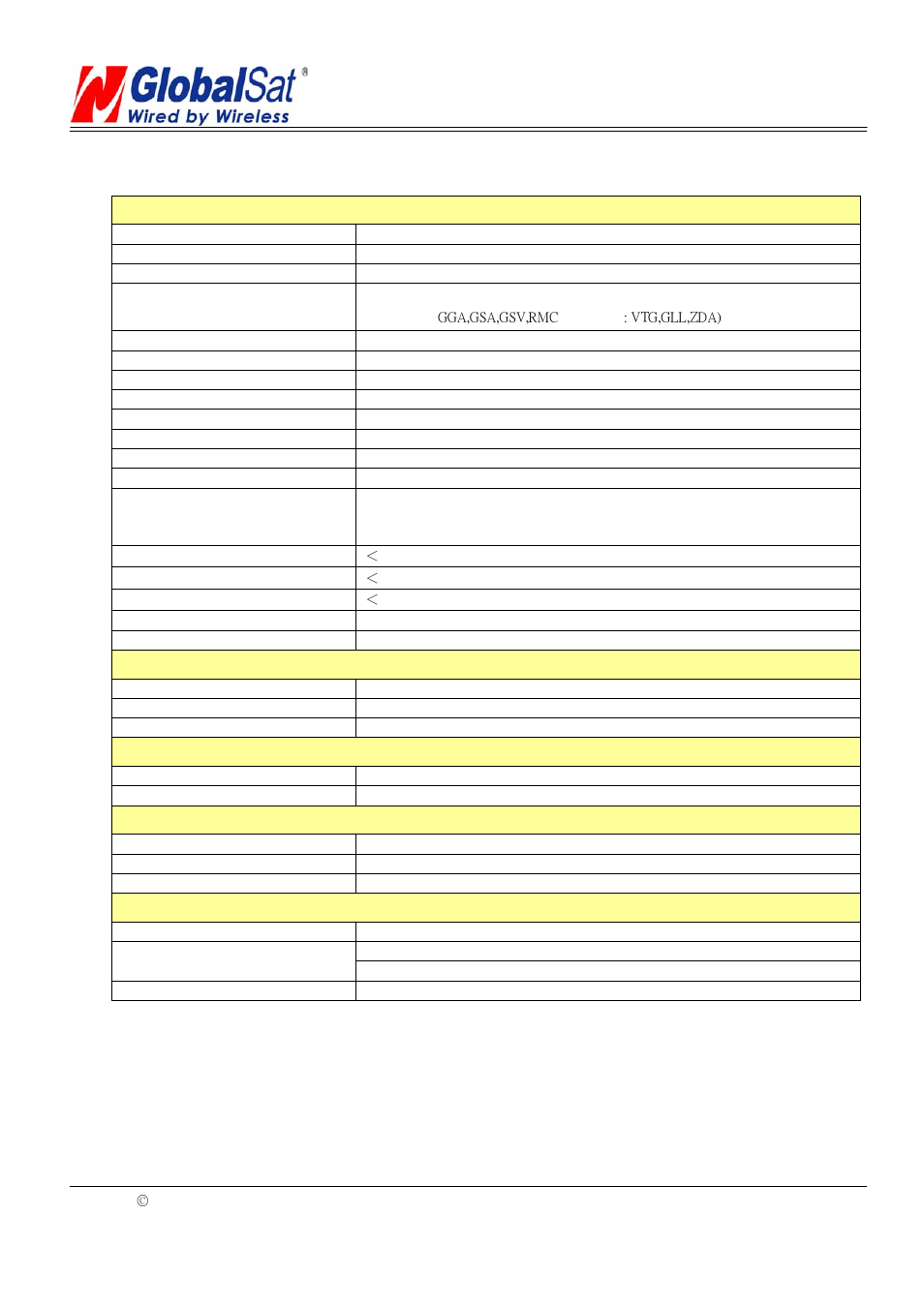3 product specifications, Gps receiver, Bluetooth | Physical characteristics, Dc characteristics, Environmental range | GLOBALSAT BT-368 User Manual | Page 4 / 14