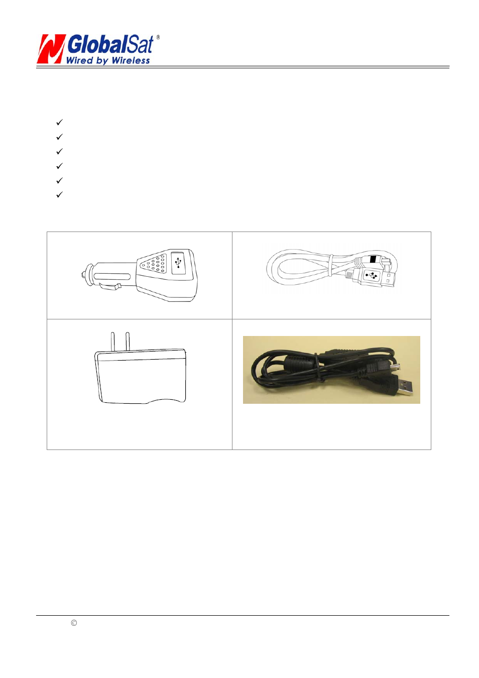 Package contents | GLOBALSAT BT-368 User Manual | Page 7 / 14