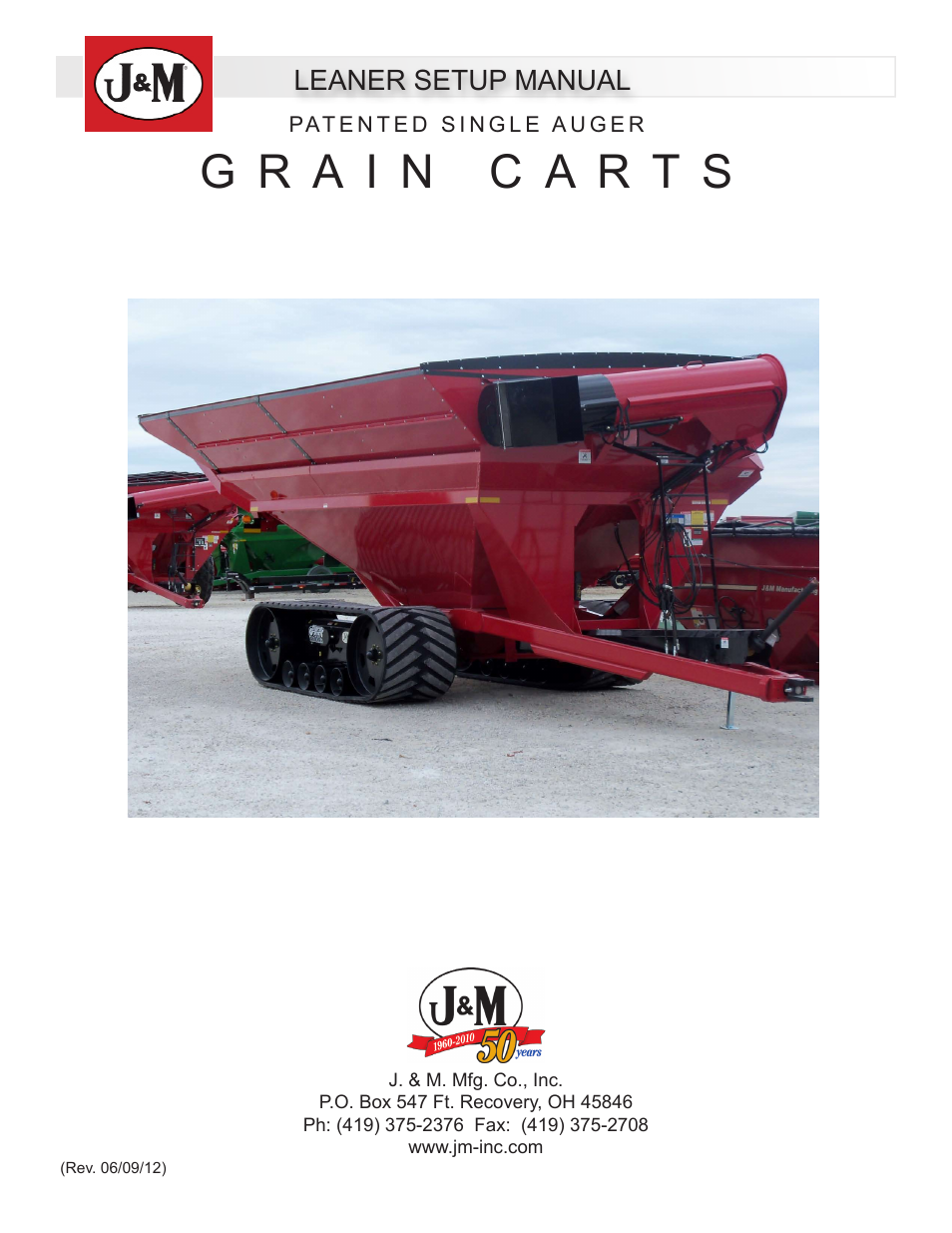 J&M GRAIN CARTS Leaner Setup User Manual | 18 pages