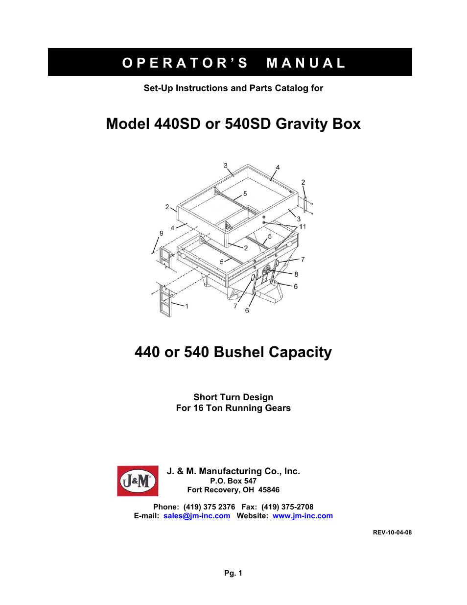 J&M 540SD User Manual | 13 pages