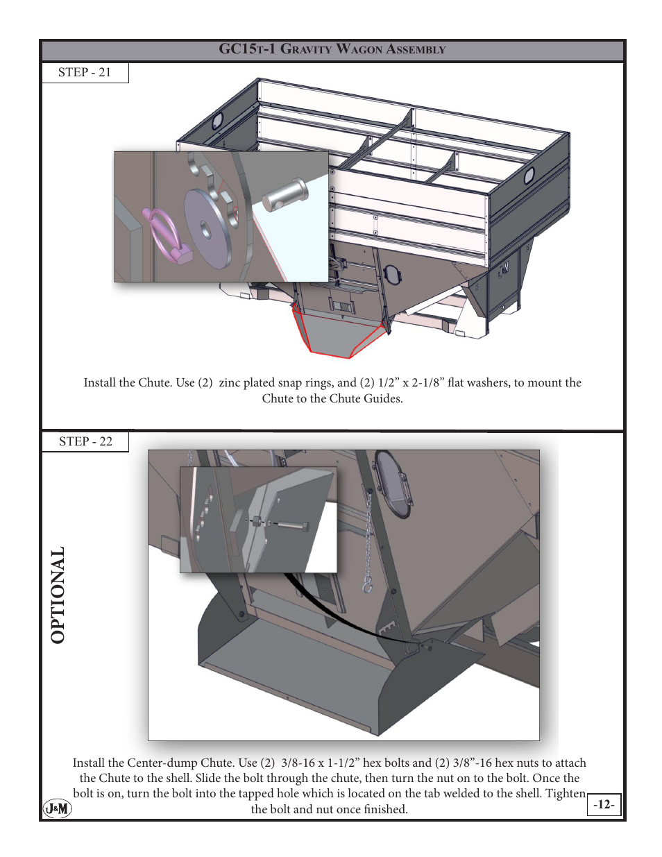 Opti o n al | J&M GW15t-1 User Manual | Page 12 / 20