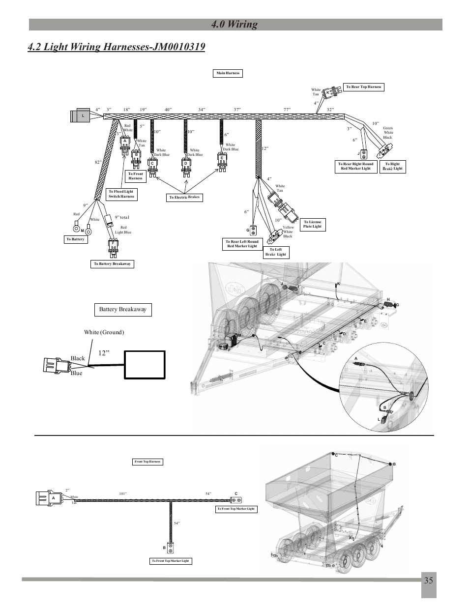 Black blue, White (ground) battery breakaway | J&M 375ST User Manual | Page 38 / 62