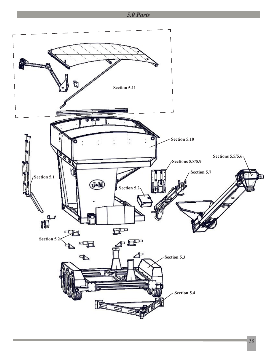 0 wiring 5.0 parts | J&M 375ST User Manual | Page 41 / 62