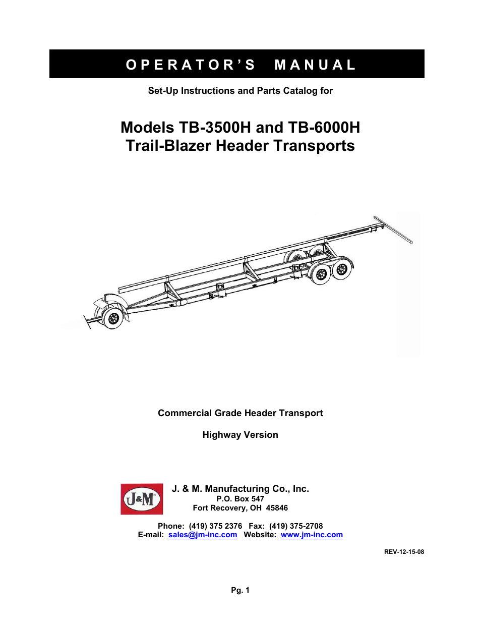 J&M TB-3500-6000H User Manual | 21 pages