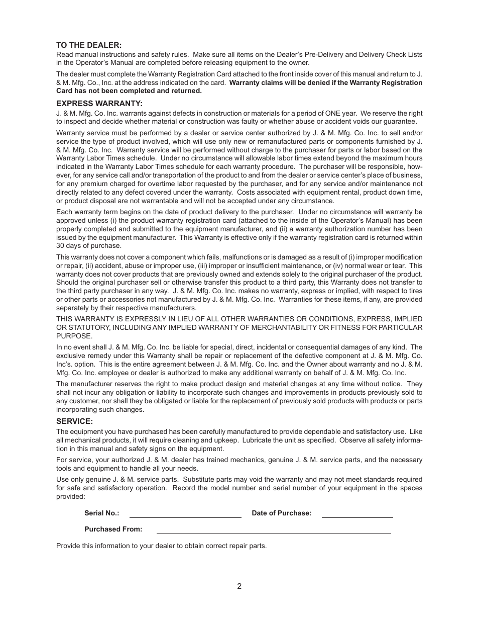 J&M 1000-20S User Manual | Page 2 / 34