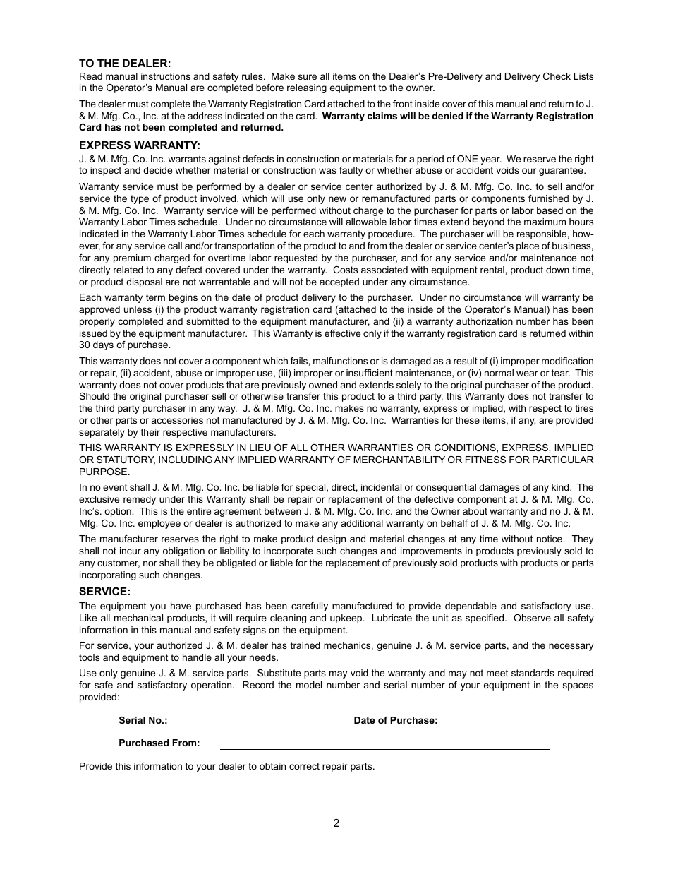 J&M 1325-20D User Manual | Page 2 / 33