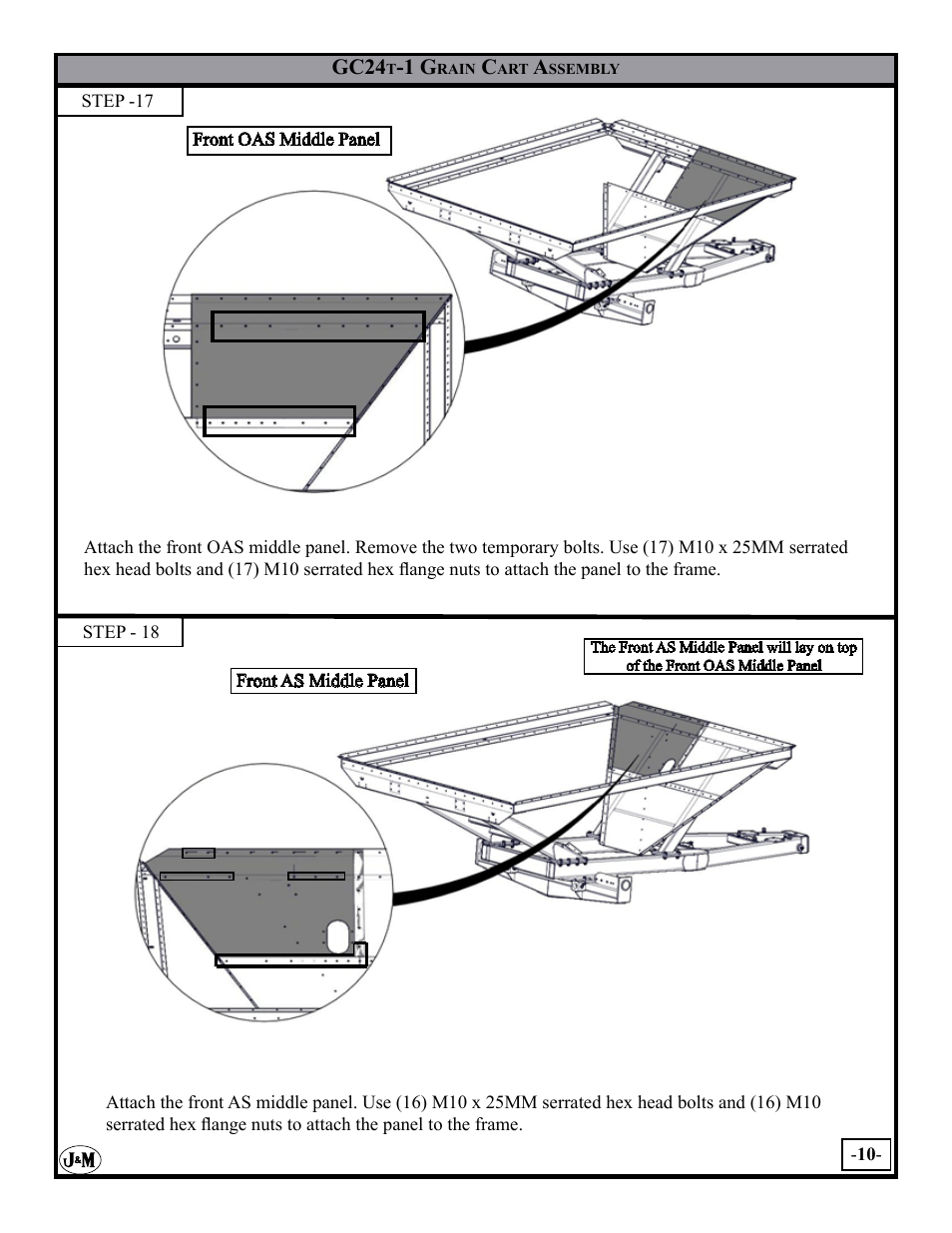 J&M GC-24T Assembly User Manual | Page 10 / 52