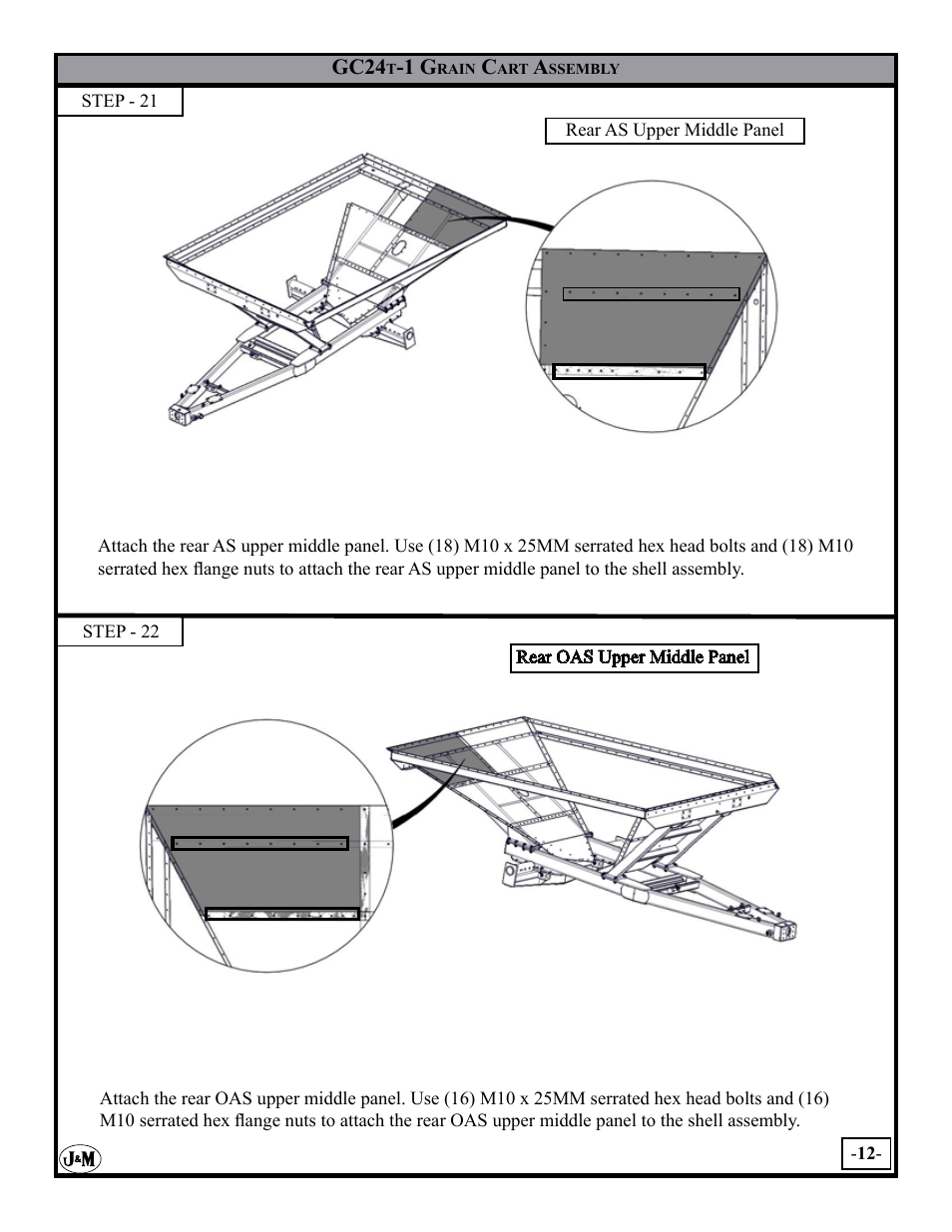 J&M GC-24T Assembly User Manual | Page 12 / 52