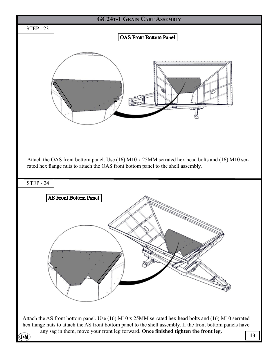 J&M GC-24T Assembly User Manual | Page 13 / 52