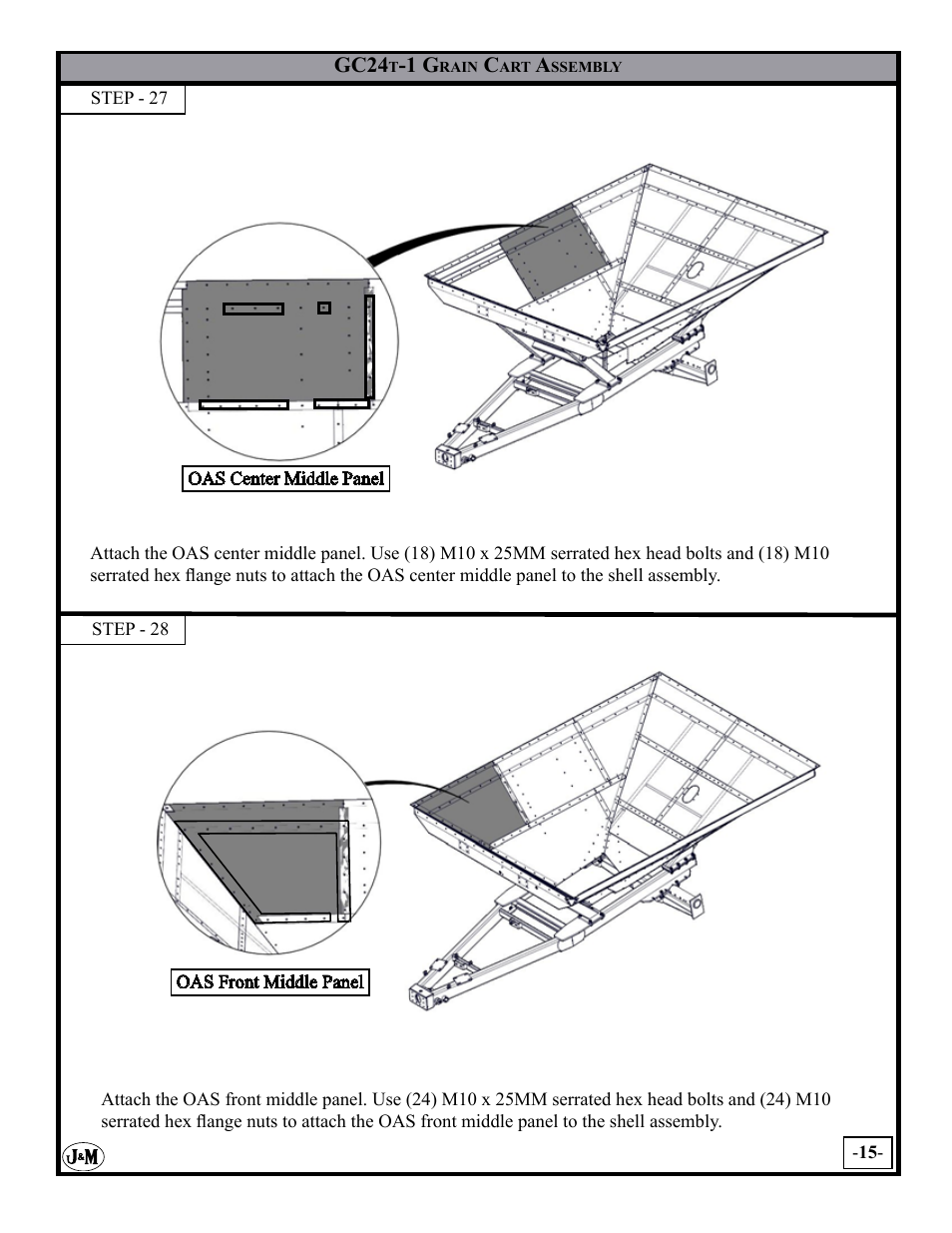 J&M GC-24T Assembly User Manual | Page 15 / 52