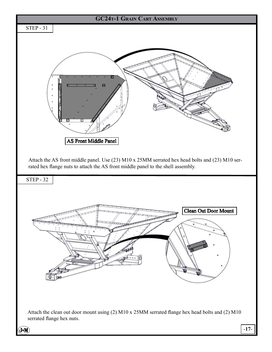 J&M GC-24T Assembly User Manual | Page 17 / 52