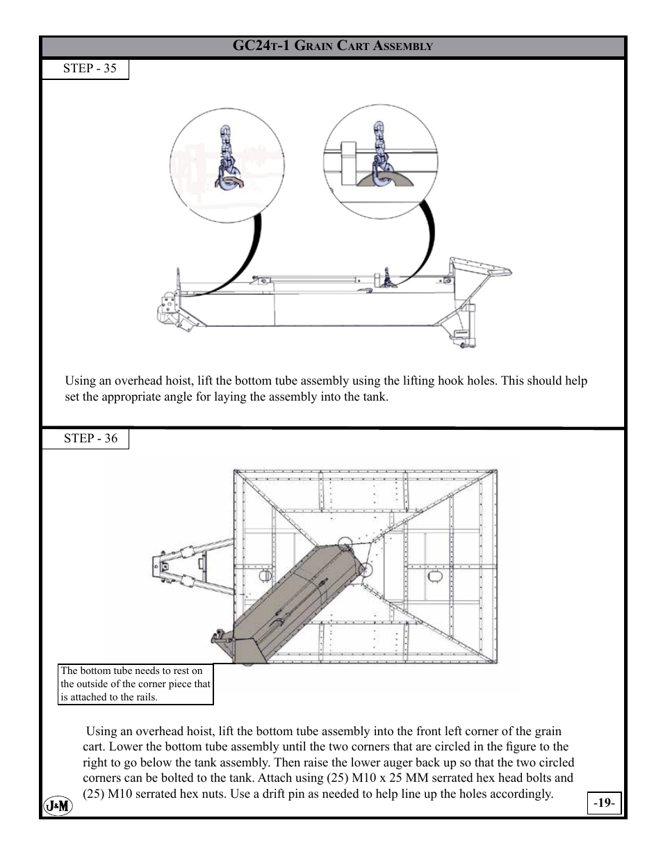 J&M GC-24T Assembly User Manual | Page 19 / 52
