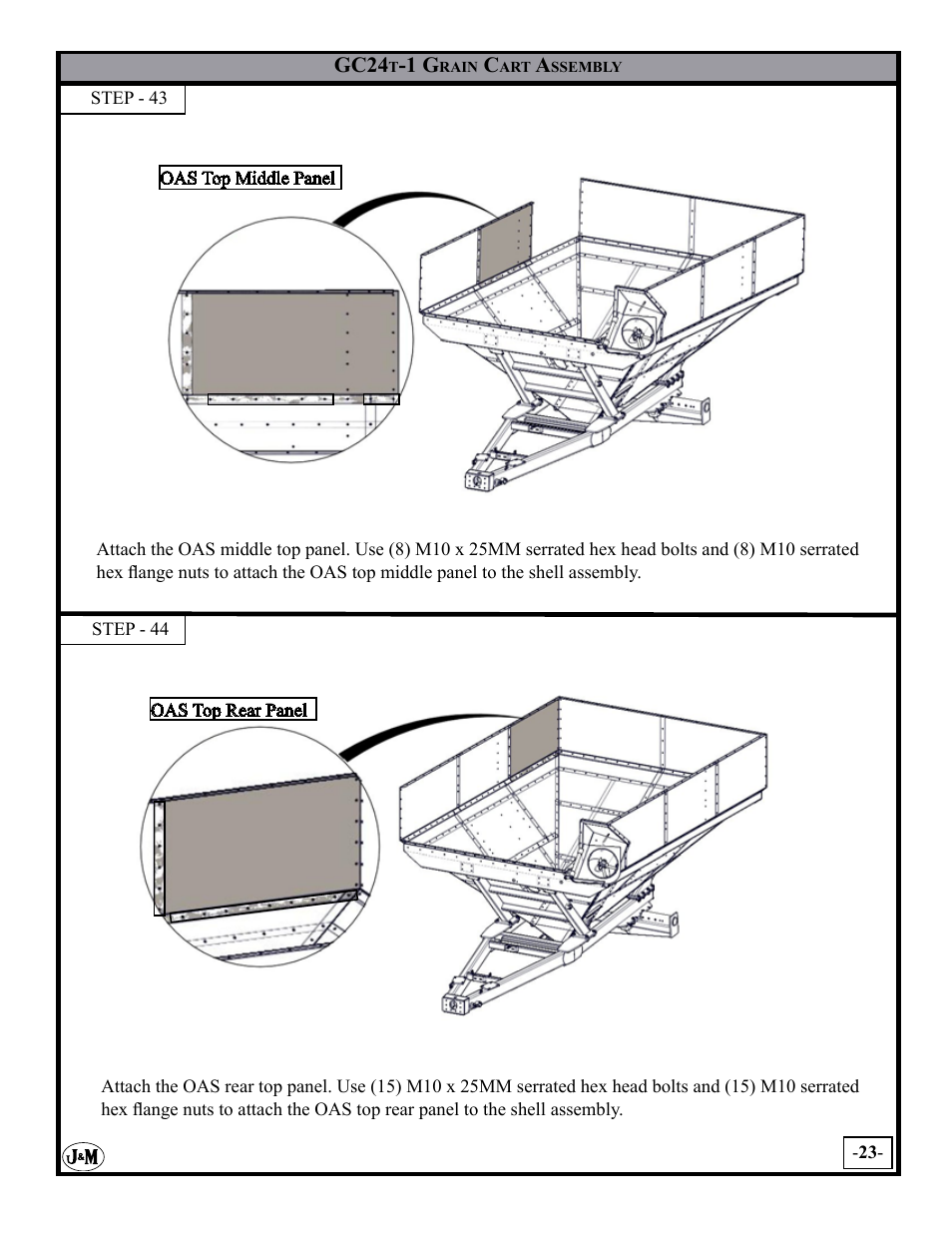 J&M GC-24T Assembly User Manual | Page 23 / 52