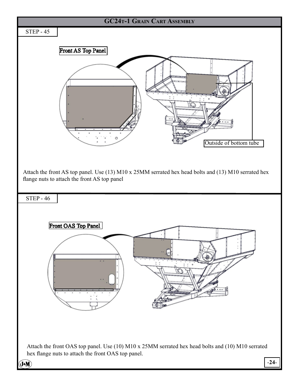 J&M GC-24T Assembly User Manual | Page 24 / 52